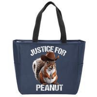 Justice For Peanut The Squirrel Cowboy Hat Peanut Squirrel Zip Tote Bag