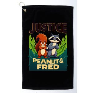 Justice For Peanut The Squirrel And Fred The Raccon Platinum Collection Golf Towel