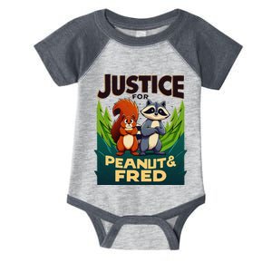 Justice For Peanut The Squirrel And Fred The Raccon Infant Baby Jersey Bodysuit