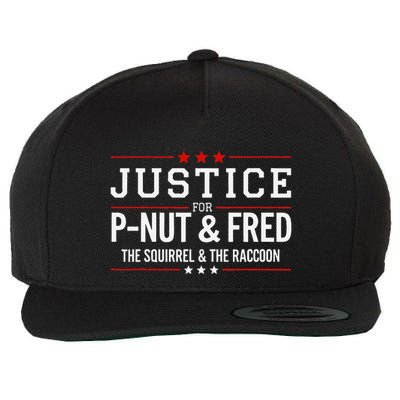 Justice For Pnut & Fred The Squirrel And The Raccoon Wool Snapback Cap