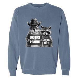 Justice For Peanut The Squirrel Cowboy Hat Garment-Dyed Sweatshirt