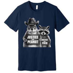 Justice For Peanut The Squirrel Cowboy Hat Premium T-Shirt