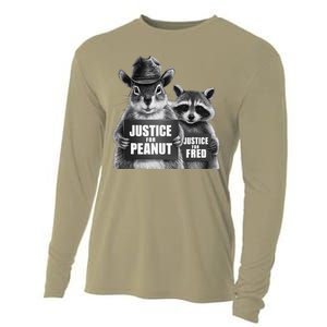 Justice For Peanut The Squirrel Cowboy Hat Cooling Performance Long Sleeve Crew