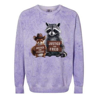 Justice For Peanut The Squirrel Supporter Colorblast Crewneck Sweatshirt