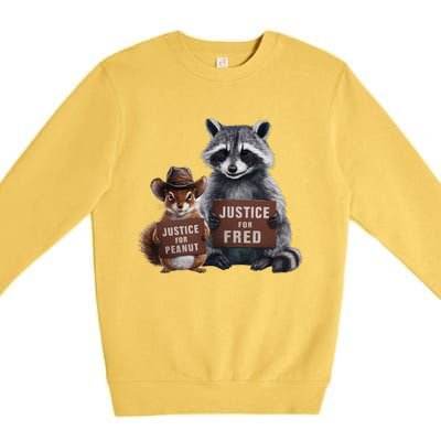 Justice For Peanut The Squirrel Supporter Premium Crewneck Sweatshirt