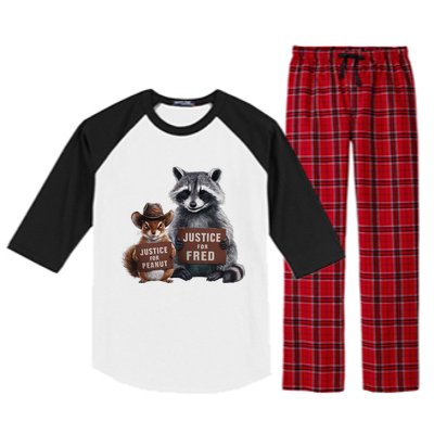 Justice For Peanut The Squirrel Supporter Raglan Sleeve Pajama Set