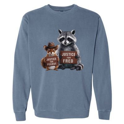 Justice For Peanut The Squirrel Supporter Garment-Dyed Sweatshirt