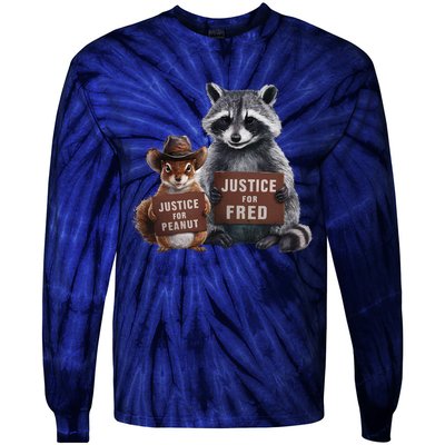 Justice For Peanut The Squirrel Supporter Tie-Dye Long Sleeve Shirt