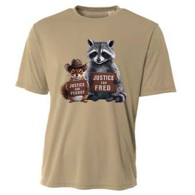 Justice For Peanut The Squirrel Supporter Cooling Performance Crew T-Shirt