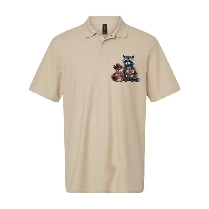 Justice For Peanut The Squirrel Supporter Softstyle Adult Sport Polo