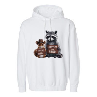 Justice For Peanut The Squirrel Supporter Garment-Dyed Fleece Hoodie