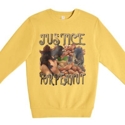 Justice For Peanut Fred The Raccoon Support Animal Rights Premium Crewneck Sweatshirt