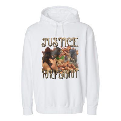 Justice For Peanut Fred The Raccoon Support Animal Rights Garment-Dyed Fleece Hoodie