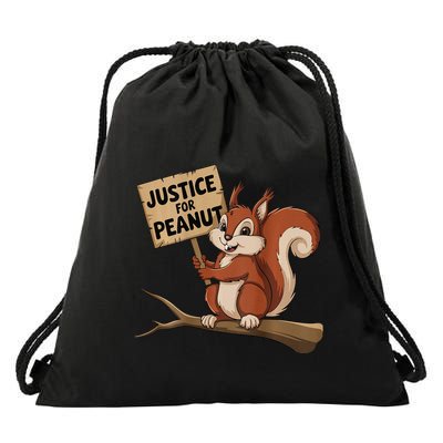 Justice For Peanut The Squirrel P’Nut Pnut Peanut Drawstring Bag