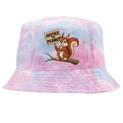 Justice For Peanut The Squirrel P’Nut Pnut Peanut Tie-Dyed Bucket Hat