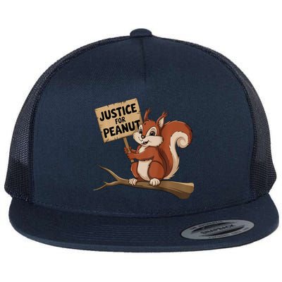 Justice For Peanut The Squirrel P’Nut Pnut Peanut Flat Bill Trucker Hat