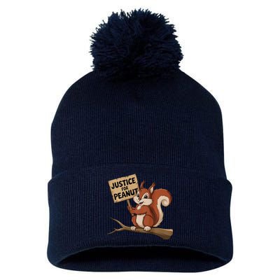 Justice For Peanut The Squirrel P’Nut Pnut Peanut Pom Pom 12in Knit Beanie