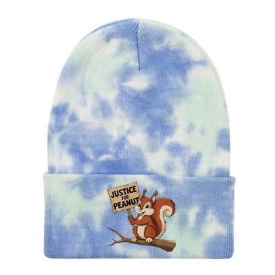 Justice For Peanut The Squirrel P’Nut Pnut Peanut Tie Dye 12in Knit Beanie