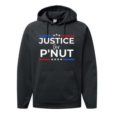 Justice For PNut Peanut Squirrel Lovers Performance Fleece Hoodie