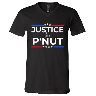 Justice For PNut Peanut Squirrel Lovers V-Neck T-Shirt