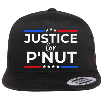 Justice For PNut Peanut Squirrel Lovers Flat Bill Trucker Hat