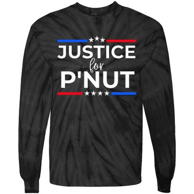 Justice For PNut Peanut Squirrel Lovers Tie-Dye Long Sleeve Shirt