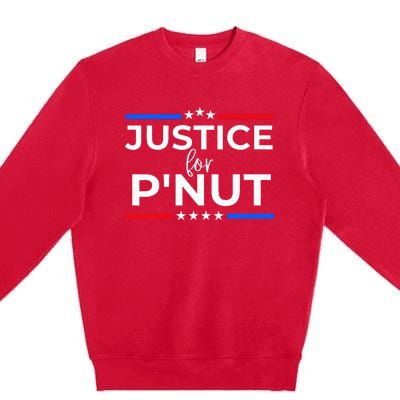 Justice For PNut Peanut Squirrel Lovers Premium Crewneck Sweatshirt