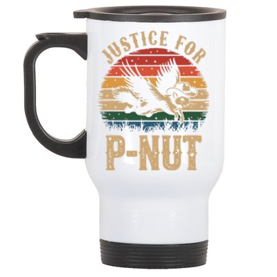 Justice For Peanut P’Nut Pnut Squirrel Lover Stainless Steel Travel Mug