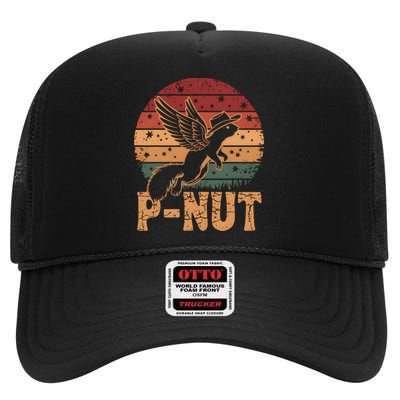 Justice For Peanut P’Nut Pnut Squirrel Lover High Crown Mesh Back Trucker Hat