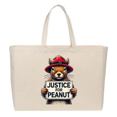 Justice For Peanut The Squirrel Wanted Cotton Canvas Jumbo Tote