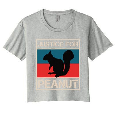 Justice For Peanut The Squirrel Women's Crop Top Tee