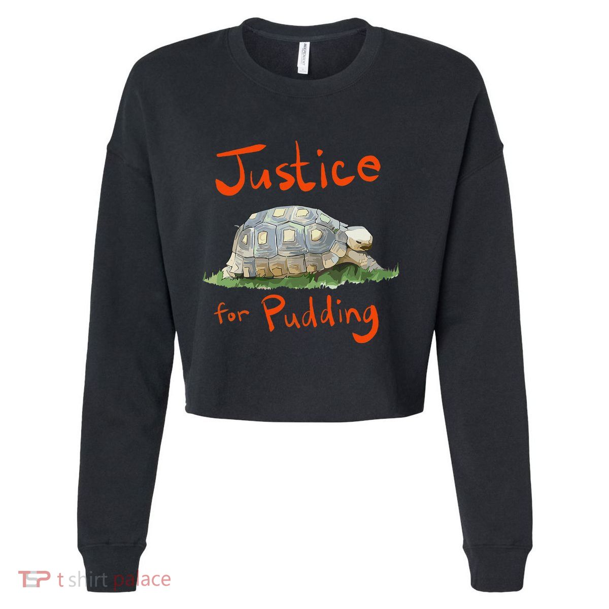 Justice For Pudding Cropped Pullover Crew