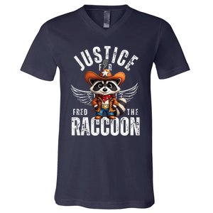 Justice For Peanut The Squirrel & Fred The Racoon V-Neck T-Shirt