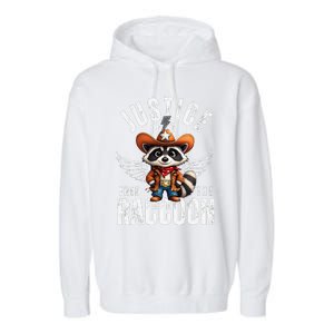 Justice For Peanut The Squirrel & Fred The Racoon Garment-Dyed Fleece Hoodie