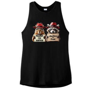 Justice For Peanut The Squirrel Justice For Fred The Raccoon Ladies PosiCharge Tri-Blend Wicking Tank