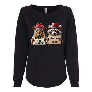 Justice For Peanut The Squirrel Justice For Fred The Raccoon Womens California Wash Sweatshirt