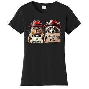 Justice For Peanut The Squirrel Justice For Fred The Raccoon Women's T-Shirt