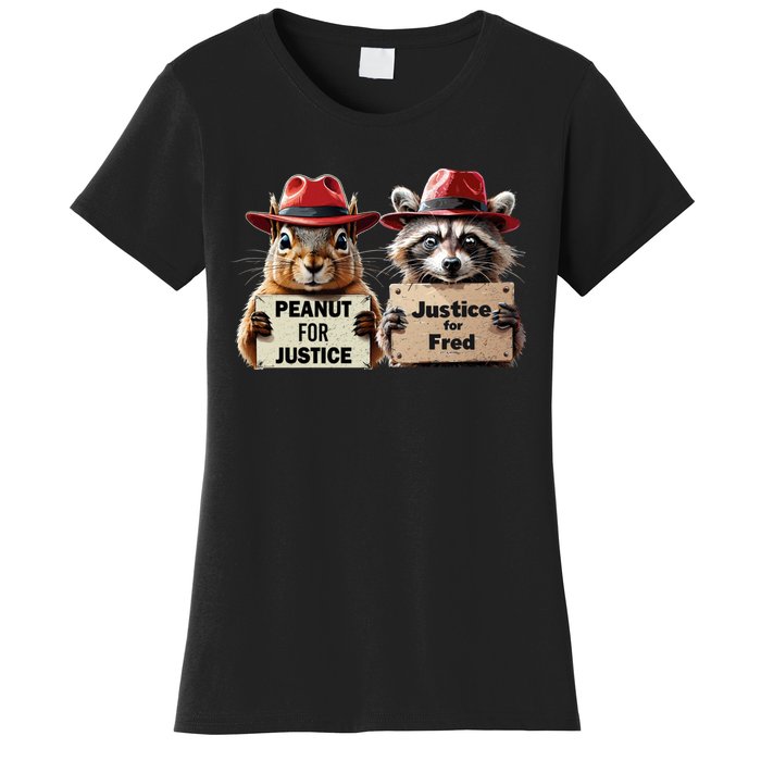 Justice For Peanut The Squirrel Justice For Fred The Raccoon Women's T-Shirt