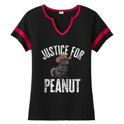 Justice For Peanut The Squirrel Peanut Squirrel Ladies Halftime Notch Neck Tee