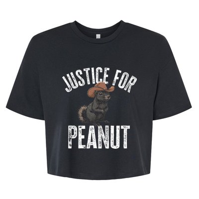 Justice For Peanut The Squirrel Peanut Squirrel Bella+Canvas Jersey Crop Tee