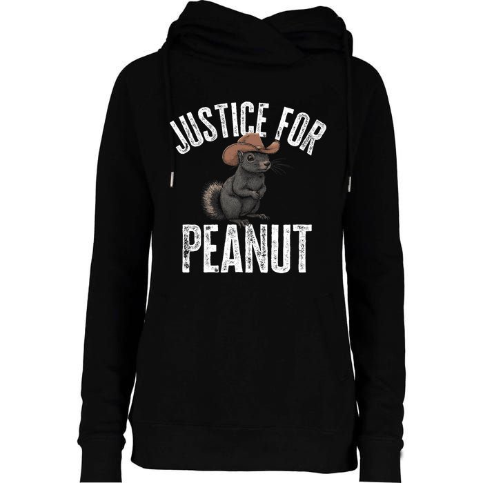 Justice For Peanut The Squirrel Peanut Squirrel Womens Funnel Neck Pullover Hood