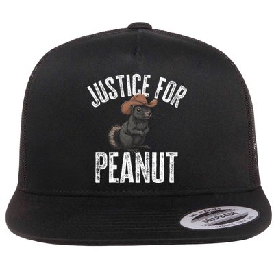 Justice For Peanut The Squirrel Peanut Squirrel Flat Bill Trucker Hat