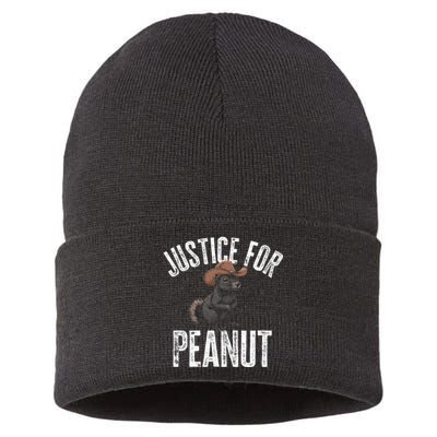 Justice For Peanut The Squirrel Peanut Squirrel Sustainable Knit Beanie