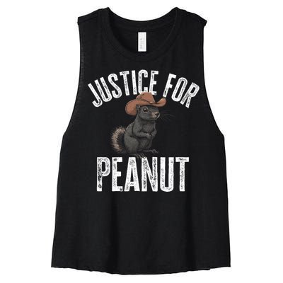 Justice For Peanut The Squirrel Peanut Squirrel Women's Racerback Cropped Tank