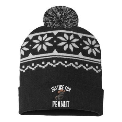 Justice For Peanut The Squirrel Peanut Squirrel USA-Made Snowflake Beanie