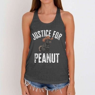 Justice For Peanut The Squirrel Peanut Squirrel Women's Knotted Racerback Tank