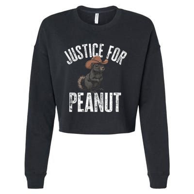 Justice For Peanut The Squirrel Peanut Squirrel Cropped Pullover Crew