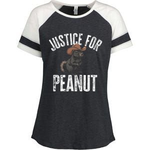 Justice For Peanut The Squirrel Peanut Squirrel Enza Ladies Jersey Colorblock Tee