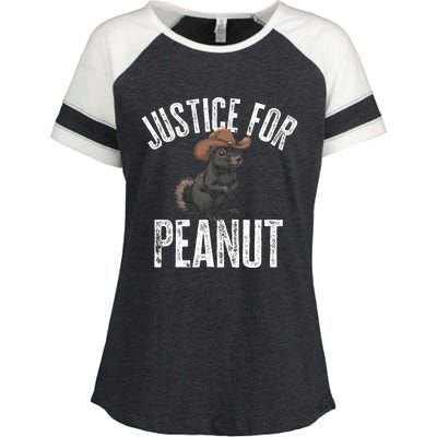 Justice For Peanut The Squirrel Peanut Squirrel Enza Ladies Jersey Colorblock Tee