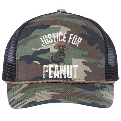 Justice For Peanut The Squirrel Peanut Squirrel Retro Rope Trucker Hat Cap